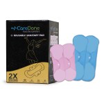 CareDone Reusable Multicolor Sanitary Pads for women,2 Pads for moderate flow+2 heavy flow.