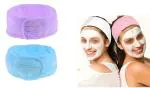 PHKMALL Combo of 2, Facial Head Band, Hair Band for Facial Time, Facial Head Band for Saloon Accessories, 20 Gram, Pack of 1 Rubber Band (Multicolor)