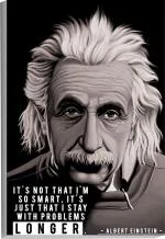 Surmul Multicolor Sunboard Medium Albert Einstein Poster Quotes Wall Art It Not That I M So Smart Removable Self Adhesive Sticker