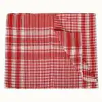 Gamcha Wala Pure Cotton Soft and Durable Striped Pattern Bath Towel for Men and Women I Lightweight & Durable Red Towels combo Pack of 2 (Thread Count-150)
