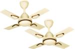 Maxotech Ivory Affleck 600 mm 4 Blade Ultra High Speed Anti Dust Ceiling Fan, Ivory ( Pack Of 2 )