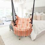Faburaa Paradise Premium Swings for Adults, Swing For balcony Wt capacity 150 KG (Stripes Orange Design)