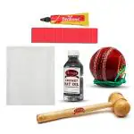 Heega Choice Of Champion Multicolor Wood Cricket Bat Care Kit- Hanging Ball, Wooden Mallet, Bat Oil, Fibre Tape, Fevi Bond, Toe Guard