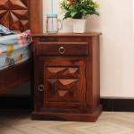 SheeshamCraft Abdoli Bedside Table In Furniture Sheesham Wood In Natural Colour