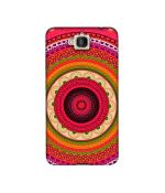 Casotec Round Rangoli Design Printed Silicon Soft TPU Back Case Cover for Huawei Honor Holly 2 Plus