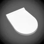 ELEGANT CASA Premium A18 Sleek Toilet Seat Cover Commode with Cover- Easy Installation Stable Hinge Design to Prevent shifting Soft-Closing Color White Sleek Design UF Size 45 X 35.5 Hole Distance 13-19Cm