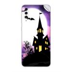GADGETSWRAP Printed Vinyl Skin Sticker for Samsung Galaxy A70s - Spooky Halloween House Illustration