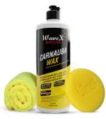 Wavex Brazilian Carnauba Wax Car Polish 1Kg with Microfiber Cloth and Foam Applicator