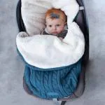 Bembika Navy Wool Newborn Baby Swaddle Blanket Wrap For Kids - 0-12 Months