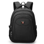 Aoking Black Polyester Unisex Travel Laptop Backpack