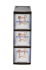 Joyful Tower 3 Plastic Modular Drawer System for Home, Office, Hospital, Parlor, School, Doctors, Home and Kids (Medium/Brown3)