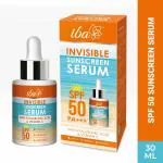 Iba Invisible Sunscreen Serum SPF 50 PA+++ with Hyaluronic Acid & Vitamin C, 30ml | Protects From UVA & UVB Rays | Brightens & Moisturizes | Lightweight | No White Cast & Paraben | For All Skin Types