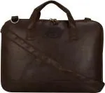 Leather World 15.6 inch PU Water Resistant Laptop Bags Sleeve Office Bag for Men Women Messenger Briefcase - Brown