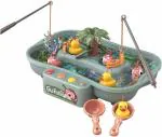 Smartcraft Water Circulating Fishing Game Board Play Set with 3 Ducks,3 Fish,2