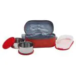 IDEAL PRIME Leak Proof Stainless Steel Lunch Box 3 Container 1000 ml With Insulated Bag | Steel Tiffin Box For Kids/School /Office/Employees Pack Of 1