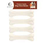 OLLIST Rawhide Pressed Dog Chew Bone, Dogs Supplement Treats For All Life Stages, Delicious 6 Inch Calcium Bones for Dog (Pack of 4 Bones)
