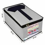 Unicrafts Foldable Square Storage Bins Cubes Organizer Box with Side Handle I Non-Woven Fabric Storage for Home Organiser Kids Toys Wardrobe Clothes (Pack of 1, Beige-Black)