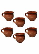 Ganapathi Enterprises Handmade Terracotta Tea / Coffee Cups / Clay Tea Cups / Kulhar / Kullhad Pack of 6