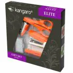 Kangaro SS-10 Y _ ORANGE Orange Alloy Steel Gift Set Pack of 1 Stapler, 1 Staple Remover, 1 Box of Staple Pin, 1 Paper Punch and 1 Scissors