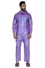 BTC Satyam (SIZE-XL) Stay Stylish and Dry with Our Premium Purple Transparent Man's Raincoat