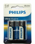 CARBON PHILIPS Blue C Size Ultra Alkaline Battery(Pack of 2)