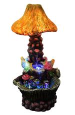 multicolor microfiber water fountain lamp with led