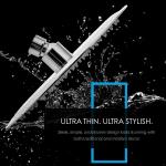 ANMEX 12X12 (12Inch) EXTRA HEAVY ROUND Stainless Steel UltraSlim Rain Shower Head with 24 inch Round Shower Arm/Rod