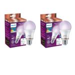 Philips Wiz Wi-Fi Enabled E27 12-Watt LED Smart Bulb, Compatible with Amazon Alexa and Google Assistant(16M Colours +Shades of White + Dimmable + Tunable), Pack of 2