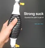 Oil Transfer Pump, Fuel Transfer Pump Kit, High Flow Siphon Hand Oil Pump, Portable Manual Car Fuel Pump for Petrol Diesel Oil Liquid Water Fish Tank with 2M Syphon Hose