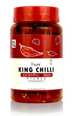 Kuhi's 100% Organically grown King Chilli No Preservatives Spicy Pickle Homemade Tasty & Pure Natural Healthy Ingredients ( 200 GM )