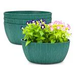 Eha Earth Friendly NatureNest 12 inch Pots for Plants | Bonsai Pots | Set of 4 | Bamboo Based, UV Protected Planters for Living Room | Plant Pots for Home Decor, Indoor & Outdoor | Fern
