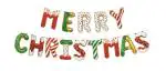 My Party Suppliers Christmas Decorative Slogan Design Alphabet Foil Balloons (pack of 14)