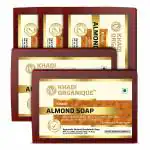 Khadi Organique Almond Soap | Natural Herbal Handmade Bathing Soap | Khadi Soap | Pack Of 5