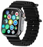 ELITE INFOTECH Bluetooth Calling Touch Watch Health Modes Music Camera Operate Contacts Smartwatch (Black Strap, Free Size)