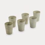 Red Butler Bamboo Fibre Tumblers for Daily use - 380 ml (Stonewash) | Set of 6 Piece | Made of Bamboo and Corn Starch, Eco-Friendly & Hygienic Product