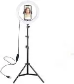 Webilla 12 Inch Led Ring Light With 7 Ft Tripod Stand Combo And Phone Holder
