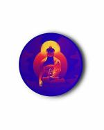 The Artment your artistic apartment Matte Finish Multicolor Round Canvas Wall Decor Painting 40cm