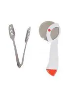 First Front Stainless Steel Momo Tong with Stainless Steel Apex Pizza Cutter and Multicolour, Pack of 2