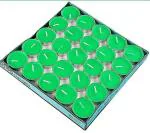 MAHASU Tea Light smokeless Candle for Home decor Festivals, Party Decoration - Unscented Yellow - Set of 50 (Green)