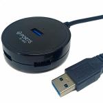 AdzMozi 4 Ports Round USB Extension Board USB 3.0 Smart Hub XL 6032 with 1.2m Long Cable for MacBook Air Mac Mini iMac Pro Microsoft Surface Ultrabooks Laptop Notebook Desktop