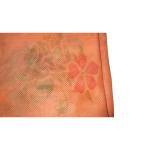 DZY Mosquito Net Cotton Flower Printed King and Queen Size for Double Bed with Lace (Size-6 feet X 7 Feet , 182 cm X 213 cm) Color- Orange