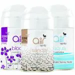 Air Spritz 225ml matic automatic spray refill (Aqua | Sandal | Lavender - Pack of 3) | Automatic Room Freshener, Bathroom Freshener and Room Spray