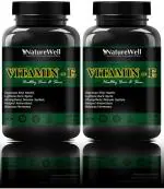 Naturewell Vitamin E Capsules 400 I U For Skin, Hairs And Body Care, 60 Capsules Each (Pack Of 2)
