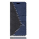 Trounce Tango Faux Leather Flip Wallet Case With Card Holder | Magentic Closure| Mobile Case| Back Cover - Blue & Black Dual Shade) For OnePlus 5T