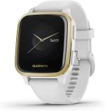 Garmin Venu Sq Step Counter Smartwatch for Unisex (White and Gold)