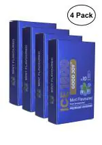 GOOD JOY Excites Ultra Thin Mint Flavored Condoms - 10 Sheets Ultra Thin for Natural Feel & Extra Comfort Pack Of 4