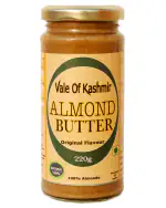 Vale Of Kashmir Almond Butter 220 Gram, Pure Natural, No Added Colour/Salts