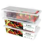 RIOMAX Fridge Storage Boxes Storage Containers for Fish, Meat, Vegetables, Fruits (1500ML Pack of 3)
