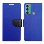 A D Enterprises Blue MRC Flip Cover for Moto G40 Fusion | Magnetic Case | Shock Absorbent | Flip Cover Moto G40 Fusion