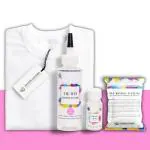 Kadam Skin Friendly Tie Dye Bottle With White T-Shirt, 100% Cotton 180 Gsm T-Shirt, Dye Activator - Color Fixative Included, Cold Fabric Dye Colors (Small 3